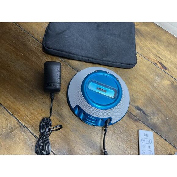 JBL On Stage Micro Portable Music Loudspeaker iPod Dock + Remote Blue - Picture 3 of 7